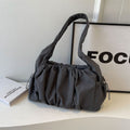 Sarah Express Ruched Canvas Tote Shoulder Bag Gray