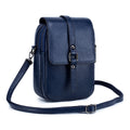 Sarah Express Compact Leather Vertical Crossbody Phone Bag Royal blue