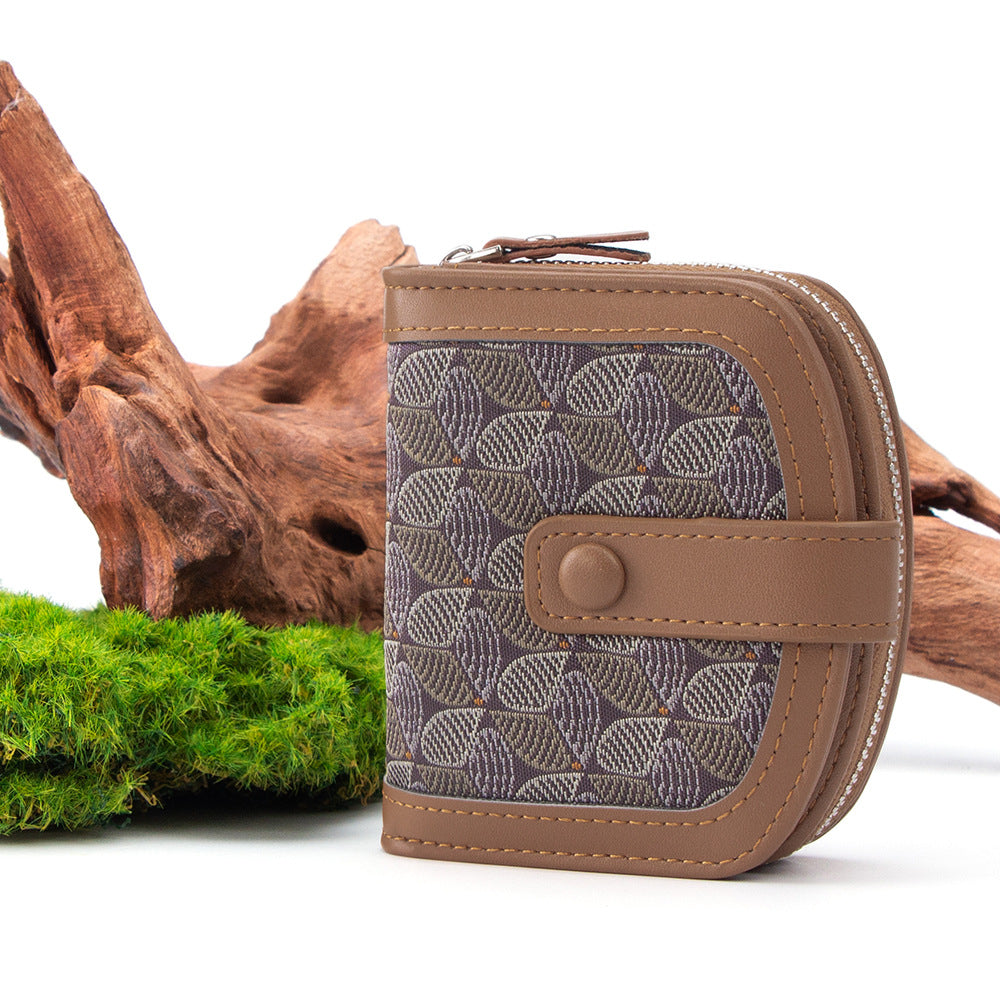 Sarah Express Geometric Embroidered Bifold Wallet