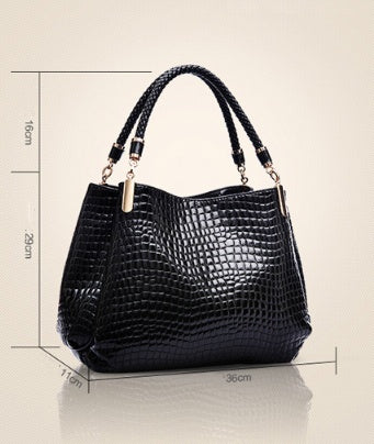 Sarah Express Crocodile Pattern Structured Shoulder Bag