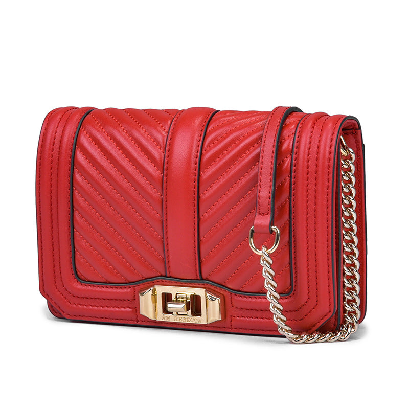 Sarah Express Rhombic Quilted Chain Shoulder Bag