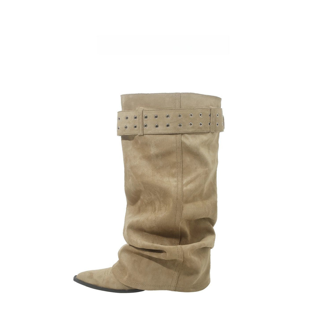 Sarah Express Women's Knee-High Western Stiletto Boots