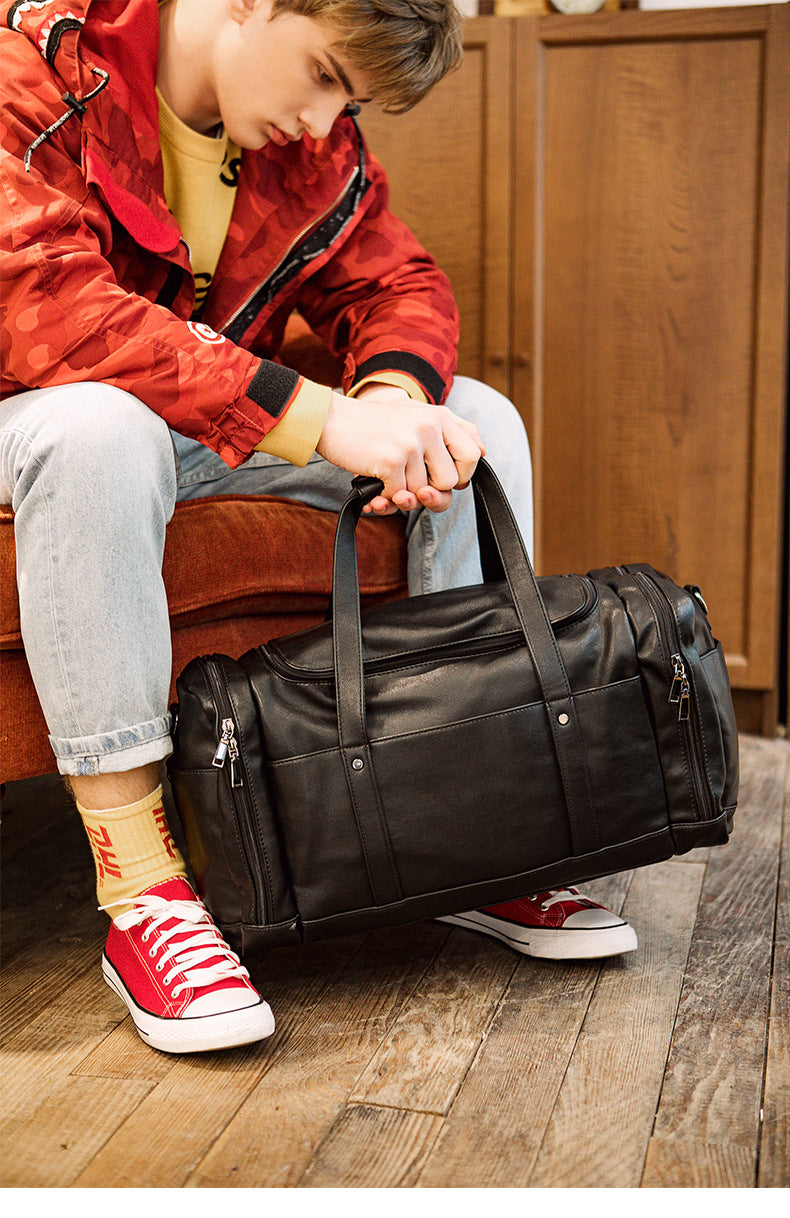 Sarah Express Structured Black Travel Duffle Bag