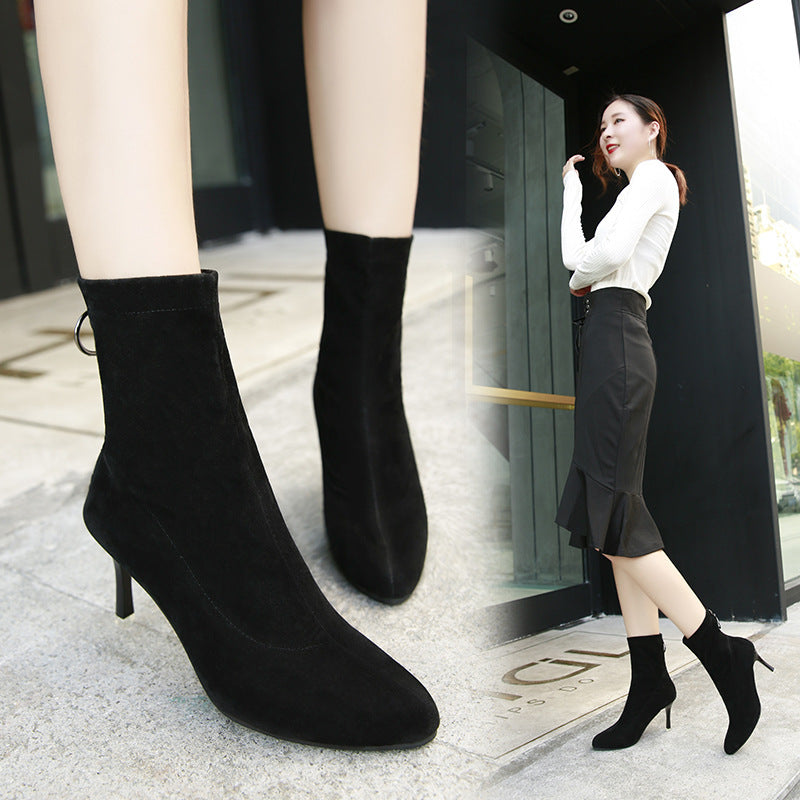 Sarah Express Women's Elastic Ankle Boots