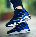 Sarah Express Men's High-Top Air Cushion Basketball Sneakers Blue