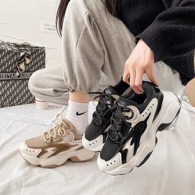 Sarah Express Women's Colorblock Mesh Lace-Up Sneakers