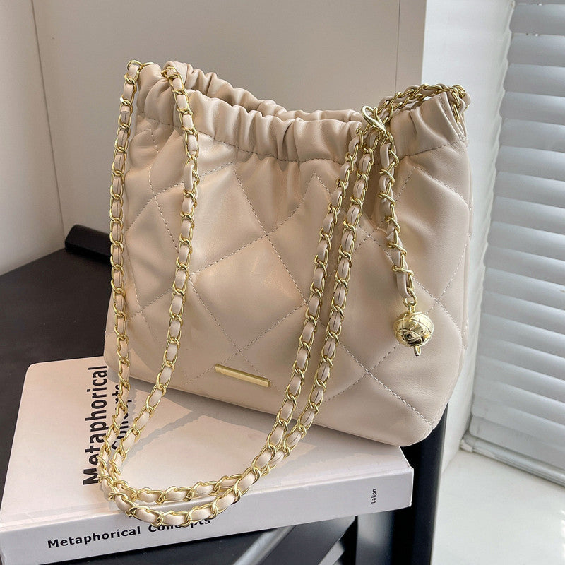 Sarah Express Quilted Rhombus Chain Shoulder Messenger Bag