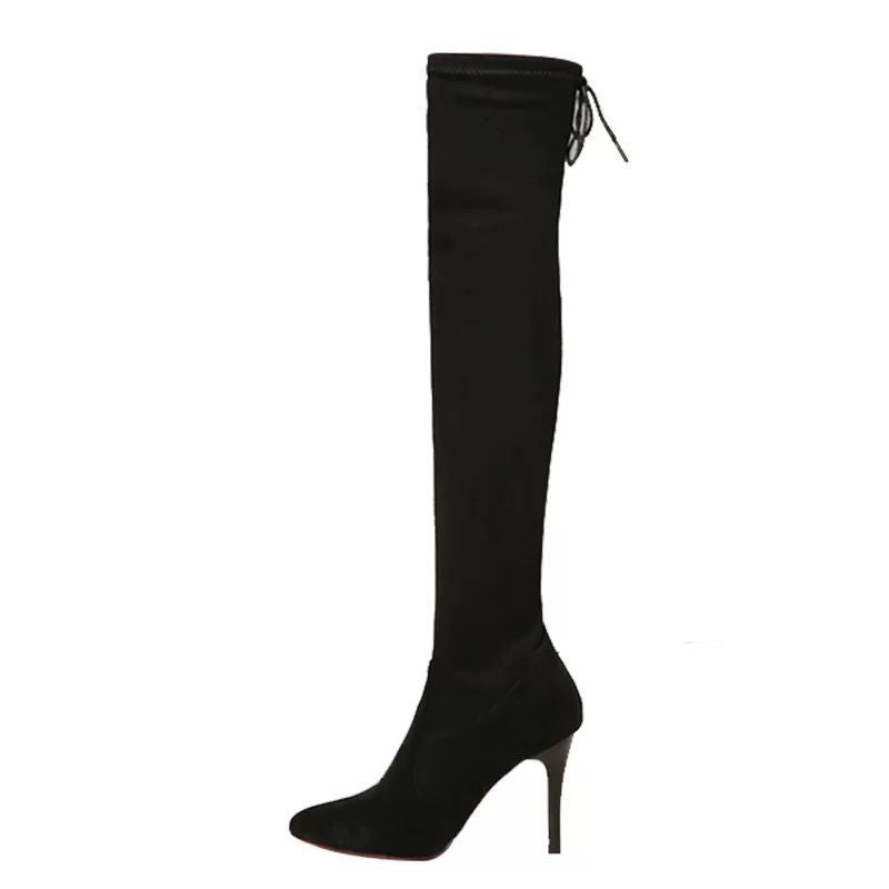 Sarah Express Pointed Toe Stiletto Over-Knee Boots