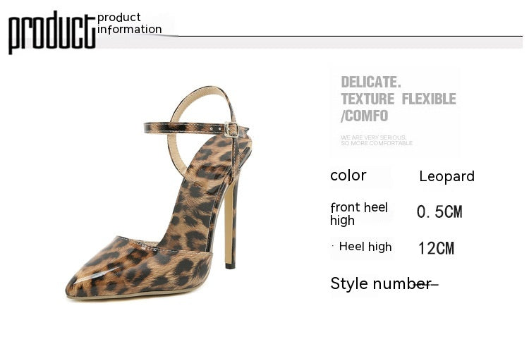 Sarah Express Leopard Print Pointed Toe Stiletto Heels