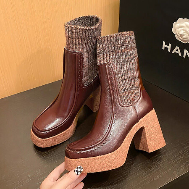 Sarah Express Women's Platform Martin Boots