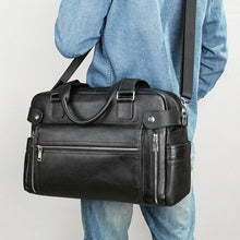 Sarah Express Genuine Leather Business Commute Briefcase
