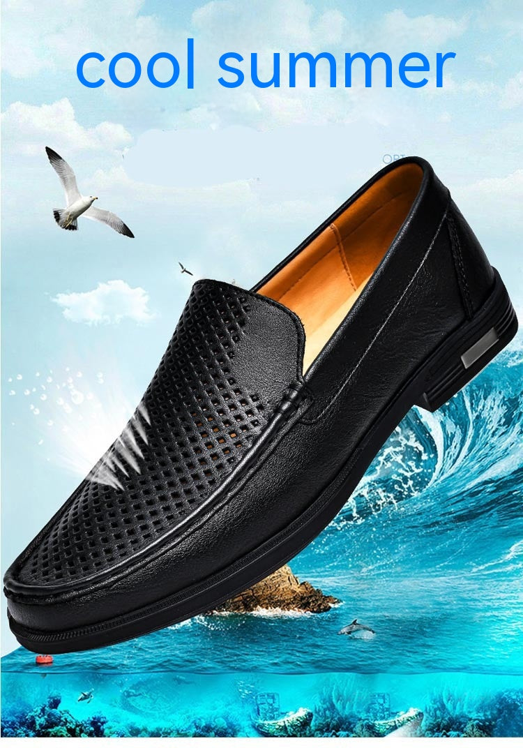 Sarah Express Men's Perforated Slip-On Loafers