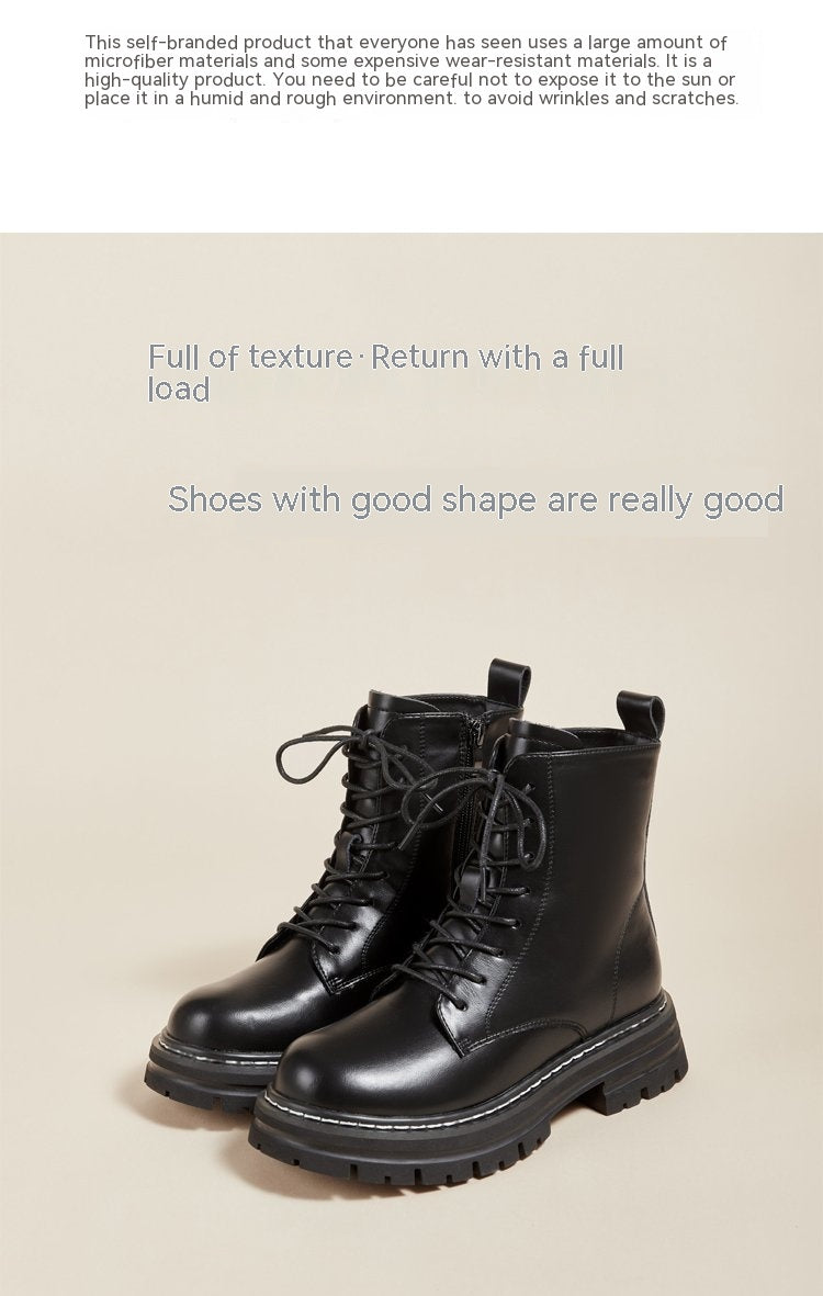Sarah Express Retro British Style Platform Ankle Boots