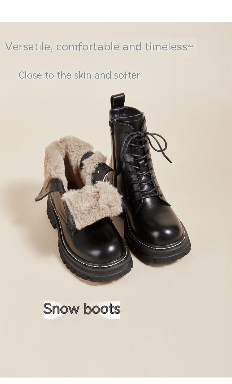 Sarah Express Retro British Style Platform Ankle Boots