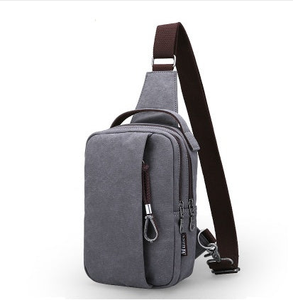 Sarah Express Canvas Crossbody Bag with Adjustable Strap Gray