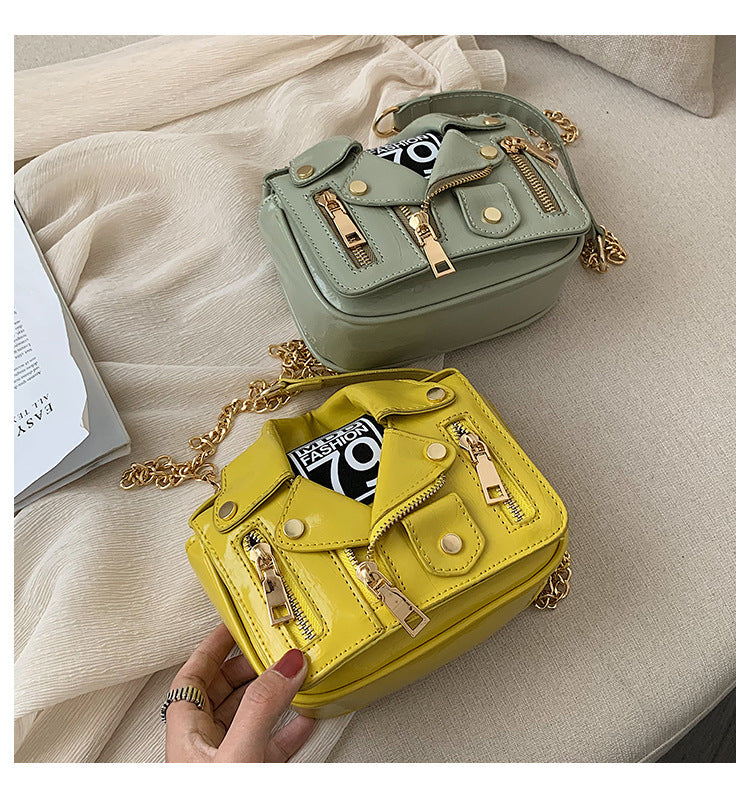 Sarah Express Motorcycle Jacket Inspired Crossbody Bag