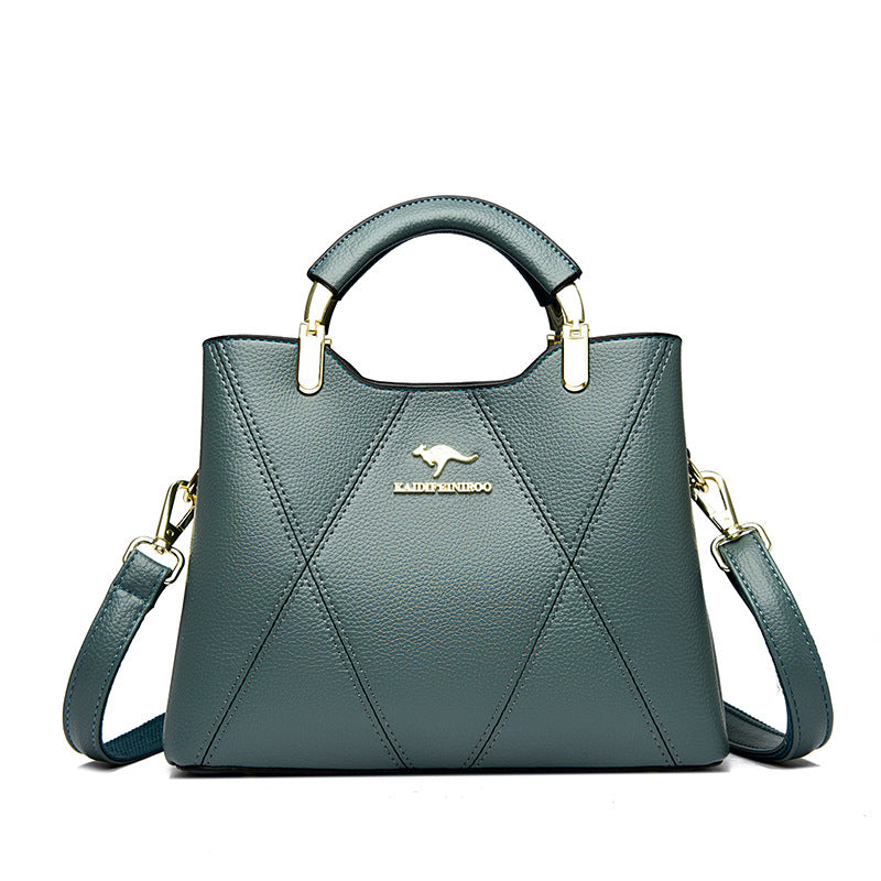 Sarah Express Plaid PU Leather Tote Shoulder Bag