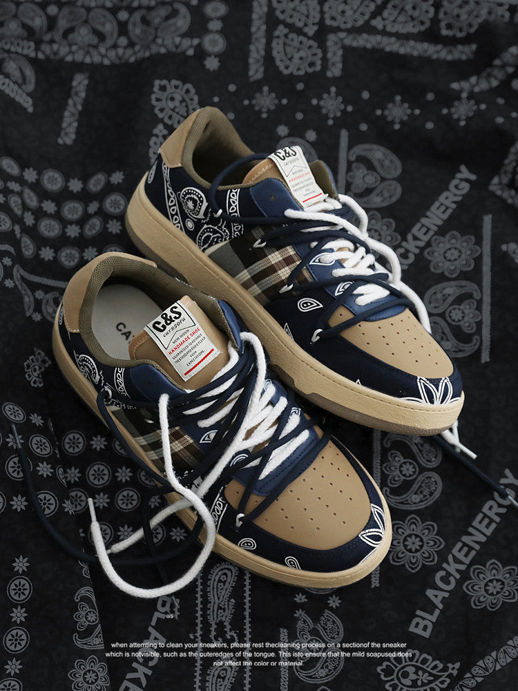 Sarah Express Men's Paisley Print Platform Sneakers