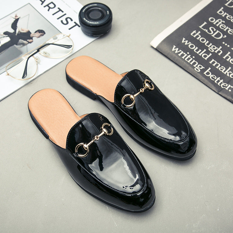 Sarah Express Men's Bright Leather Horsebit Mules