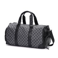 Sarah Express Checkered Pattern Travel Duffle Bag Black
