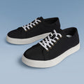 Sarah Express Men's Wide Width Casual Patchwork Sneakers Black