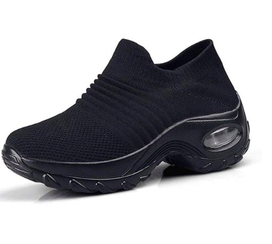 Sarah Express Breathable Mesh Wedge Platform Sneakers