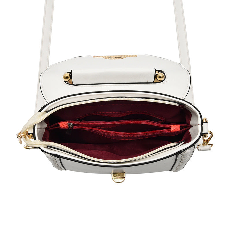 Sarah Express Woven Detail Structured Crossbody Travel Bag