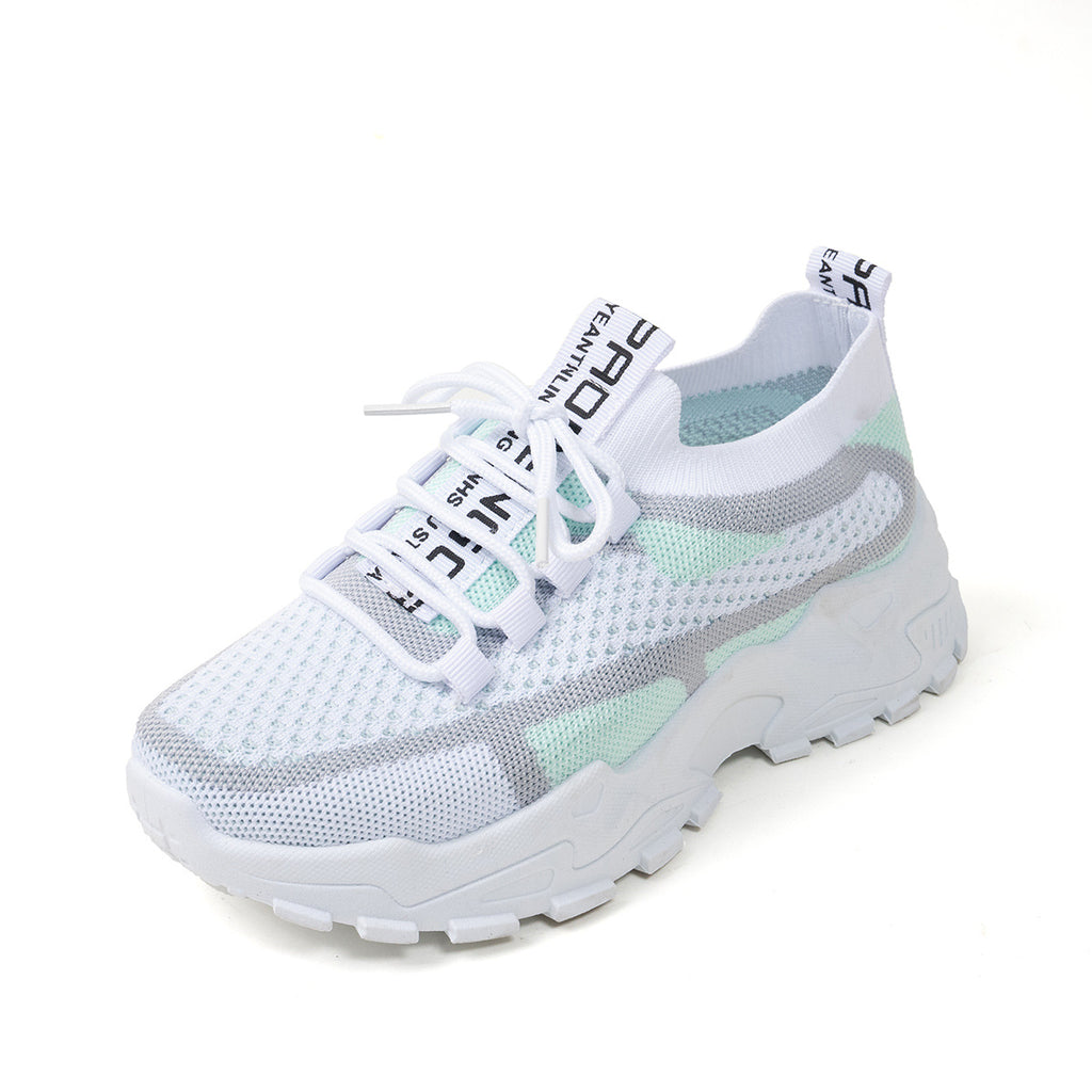 Sarah Express Flyknit Mesh Breathable Lace-Up Sneakers