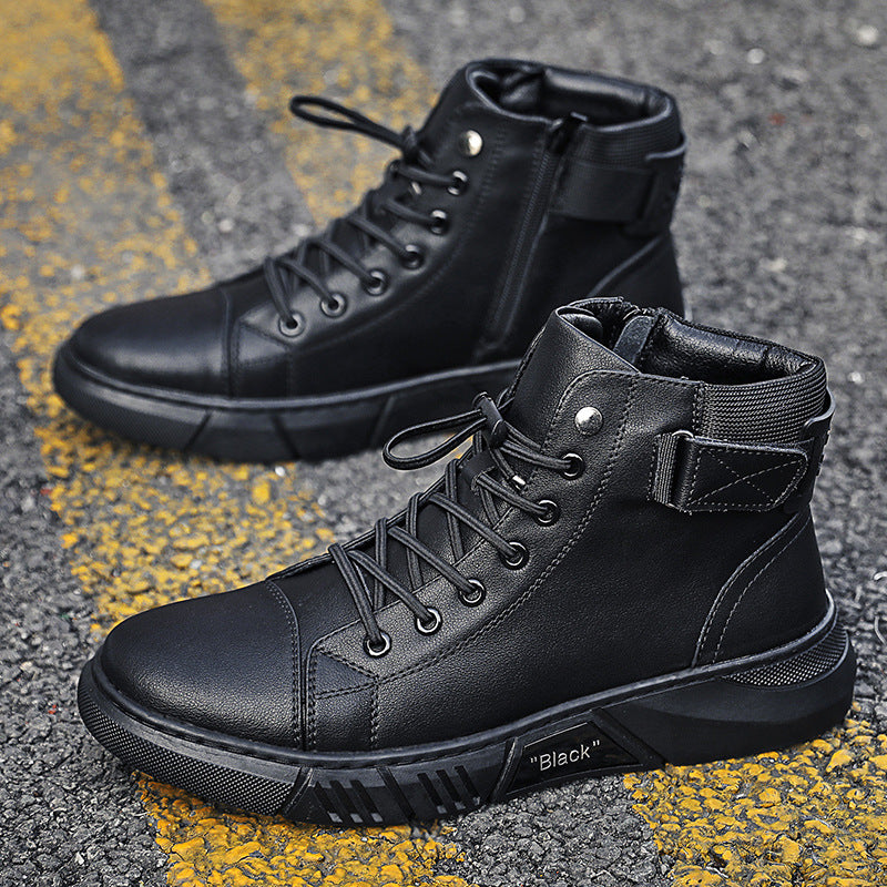 Sarah Express Men's High-Top Leather Martin Boots