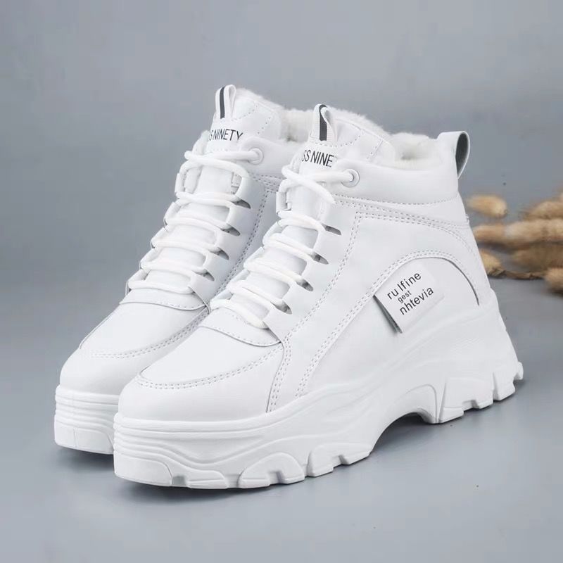 Sarah Express Women's Microfiber Platform Casual Sneakers