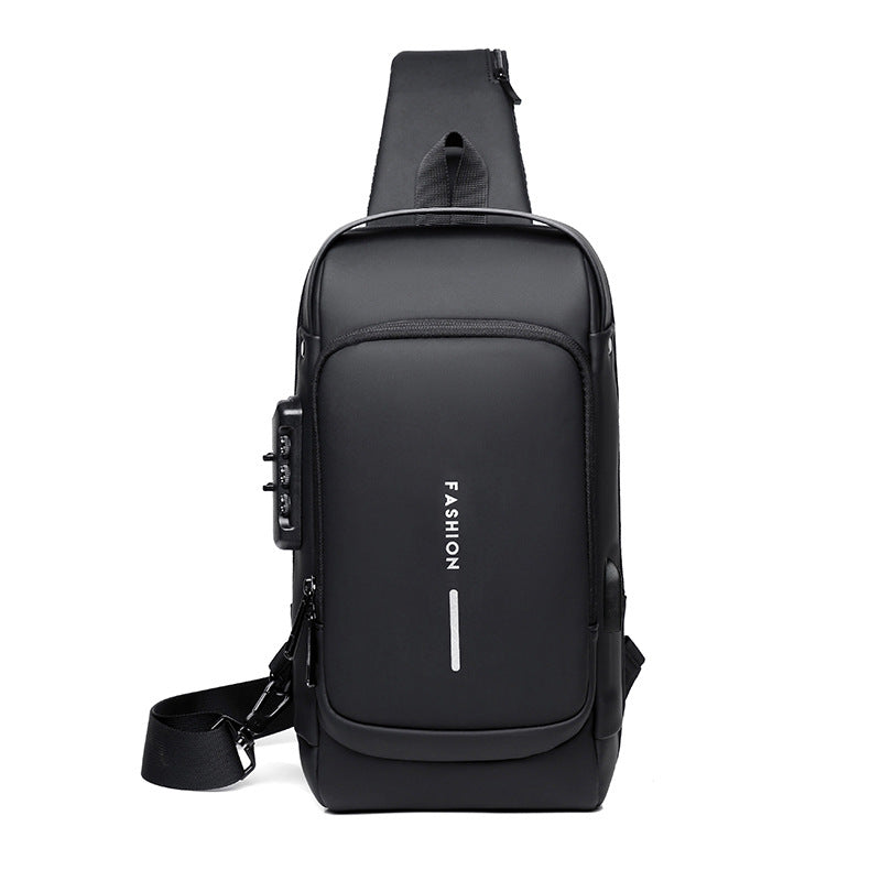 Sarah Express Anti-Theft Password Chest Bag Black