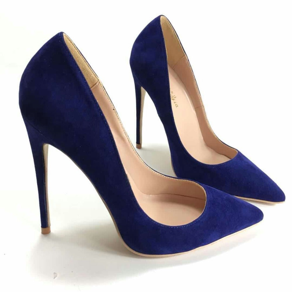 Sarah Express Pointed Toe Suede Stiletto Heels