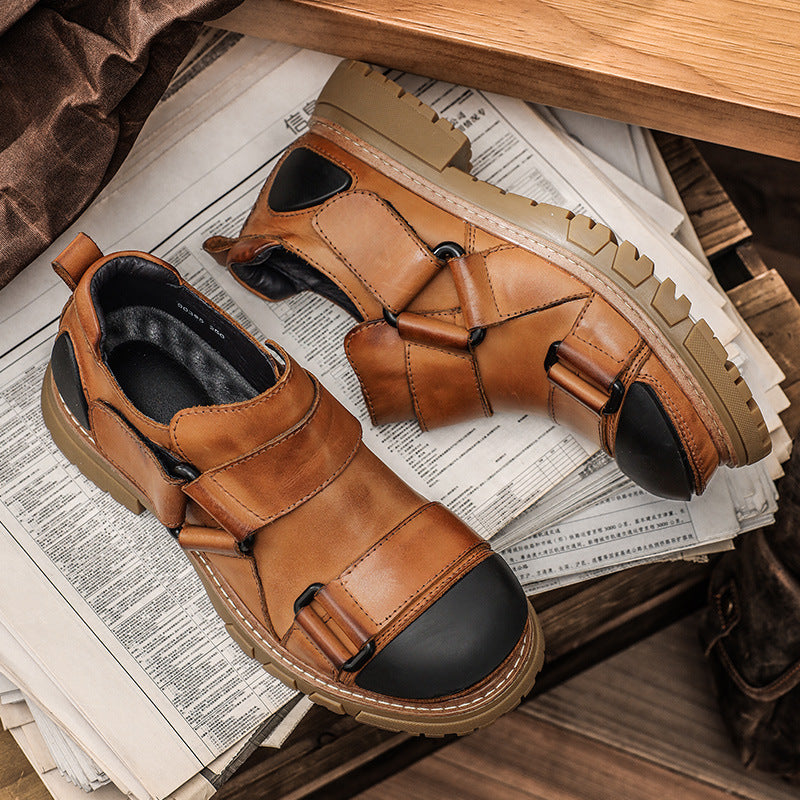 Sarah Express Men's Vintage Full-Grain Leather Work Boots