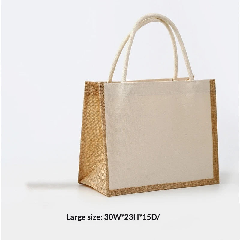 Sarah Express Custom Canvas Tote with Pearl Accents L