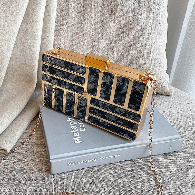 Sarah Express Sequined Stone Box Shoulder Bag