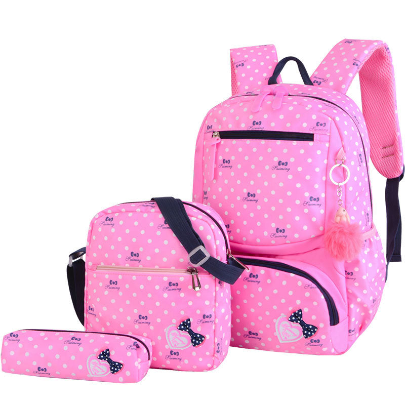 Sarah Express Polka Dot Princess School Backpack Light Pink
