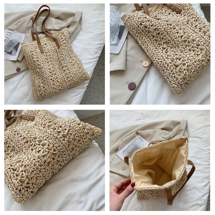 Sarah Express Woven Straw Large Capacity Tote Bag