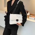 Sarah Express Quilted Chain Strap Crossbody Shoulder Bag White