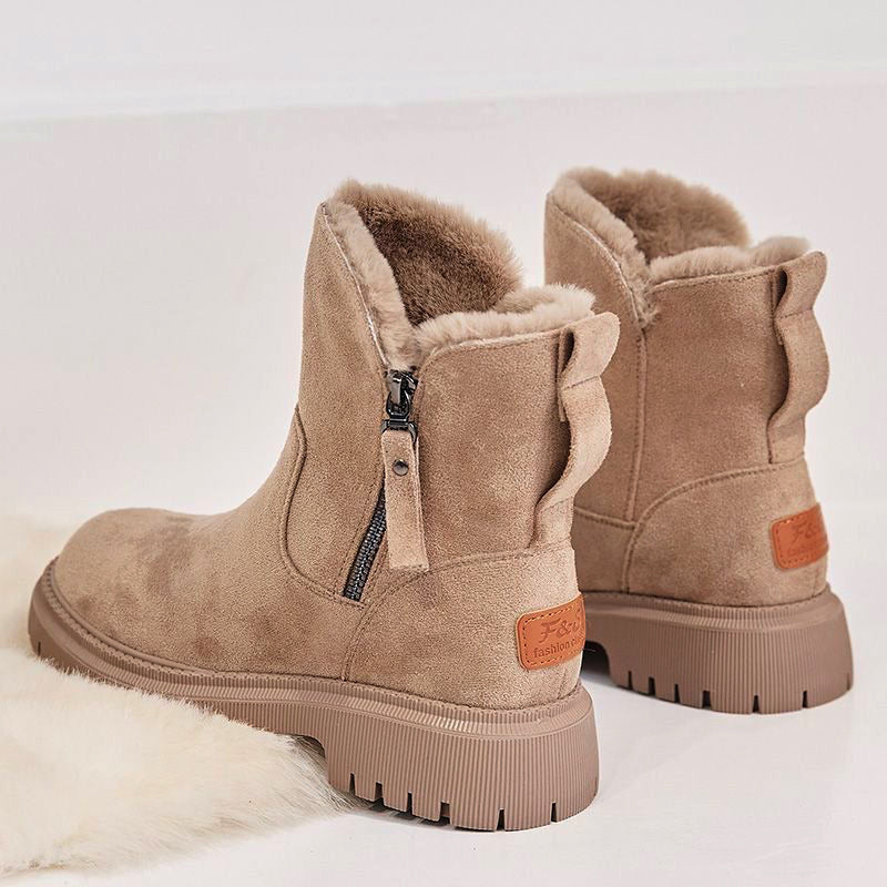 Sarah Express Plush Lined Faux Suede Snow Boots