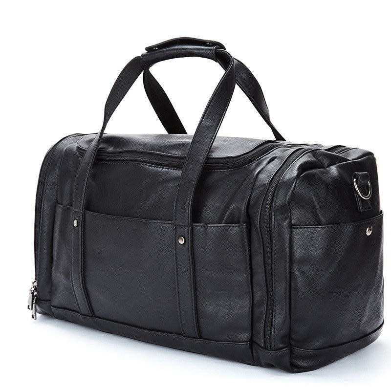 Sarah Express Structured Black Travel Duffle Bag Black