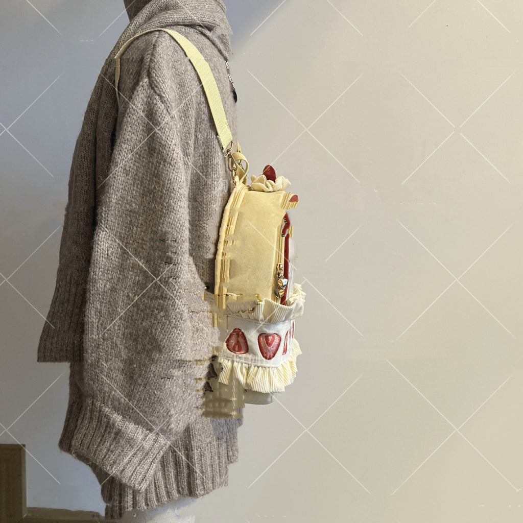 Sarah Express Strawberry Cream Cake Plush Aesthetic Backpack