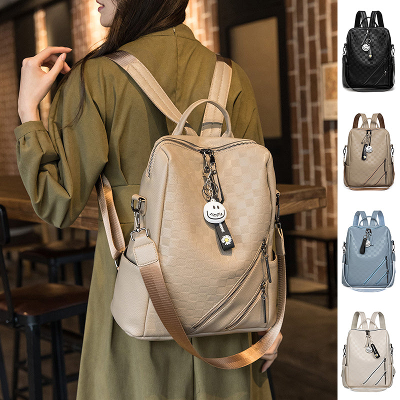 Sarah Express Checkerboard Pattern Casual Backpack Shoulder Bag