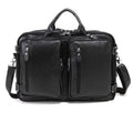 Sarah Express Structured Leather Laptop Handbag Black M