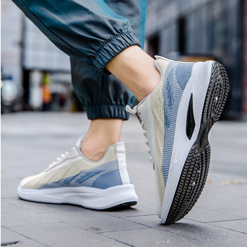Sarah Express Color-blocked Mesh Lace-Up Sneakers