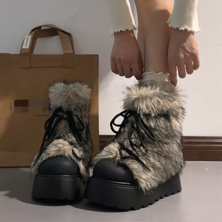Sarah Express Faux Fur Lined Platform Snow Boots