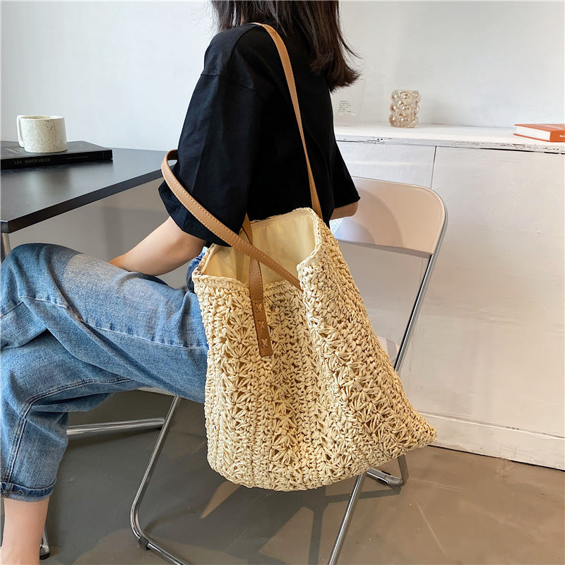 Sarah Express Woven Straw Large Capacity Tote Bag