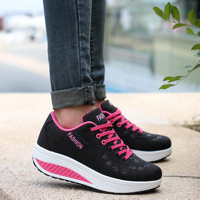 Sarah Express Unisex Patchwork Lace-Up Fashion Sneakers Black