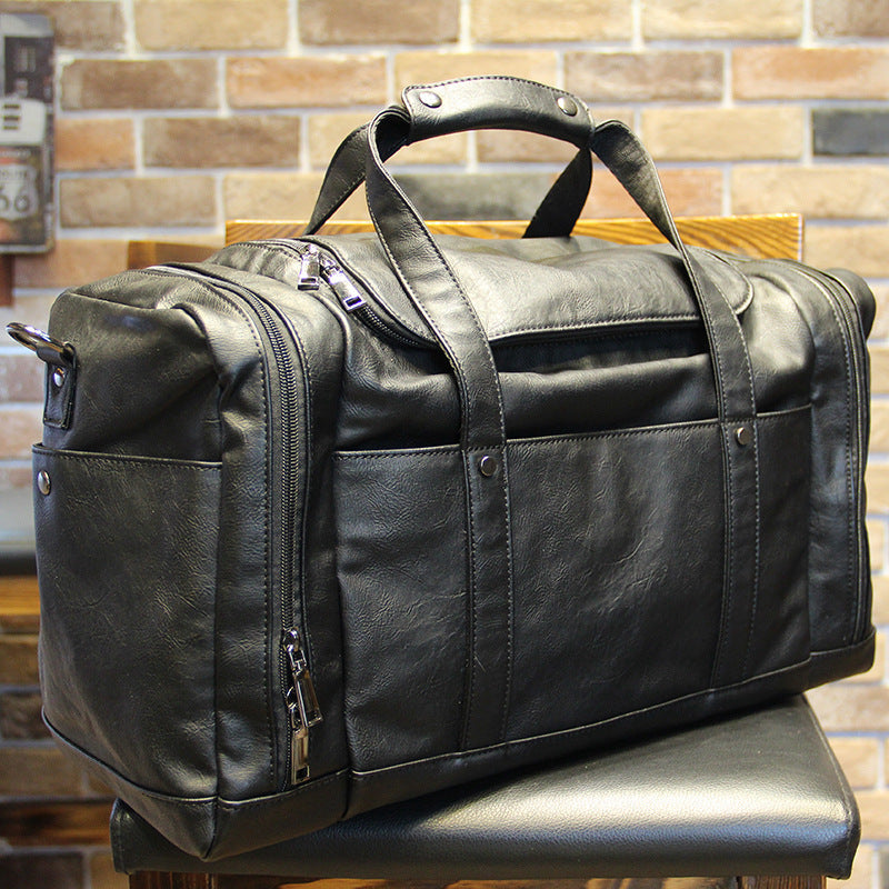 Sarah Express Structured Black Travel Duffle Bag