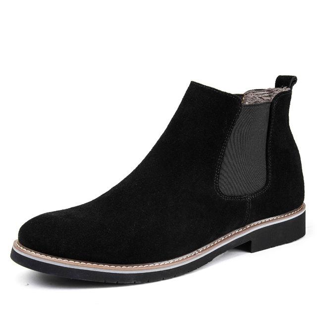 Sarah Express Men's Classic Suede Chelsea Boots