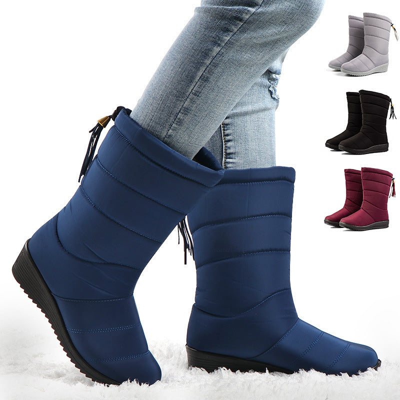 Sarah Express Waterproof Silk Platform Winter Snow Boots